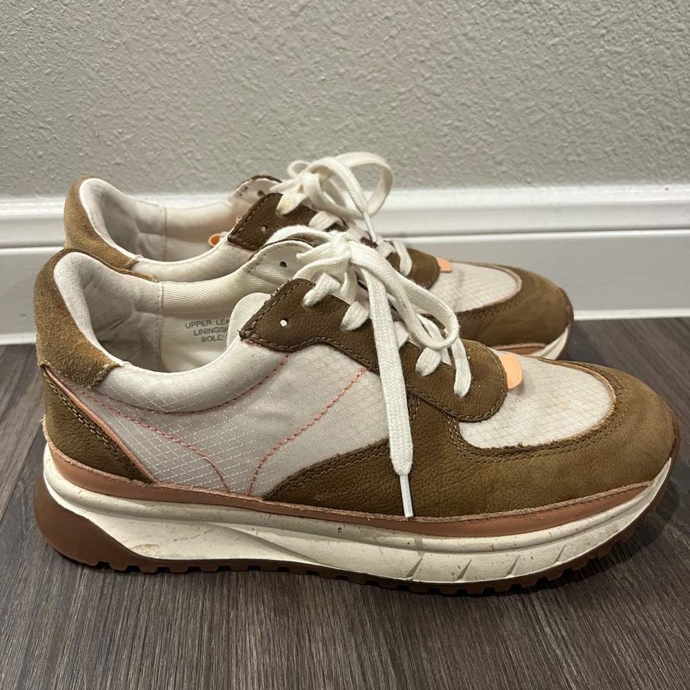 Madewell Brown and White Sneakers